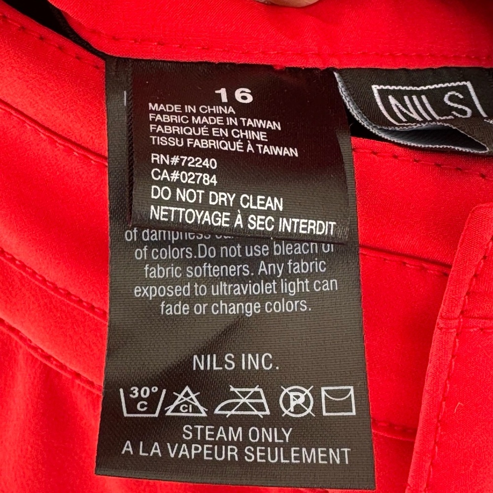 NILS Red Waterproof Bootcut Ski Pants Women’s 16 20K Tech NWOT - Picture 5 of 16